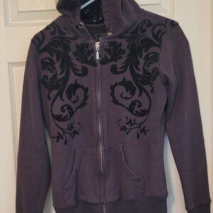 Seven Fluer de lis zip up hoodie with sequins